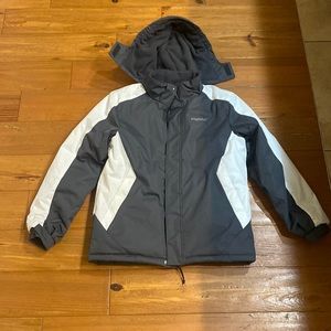 Grey and White Snow Ski Jacket Youth size 11-12